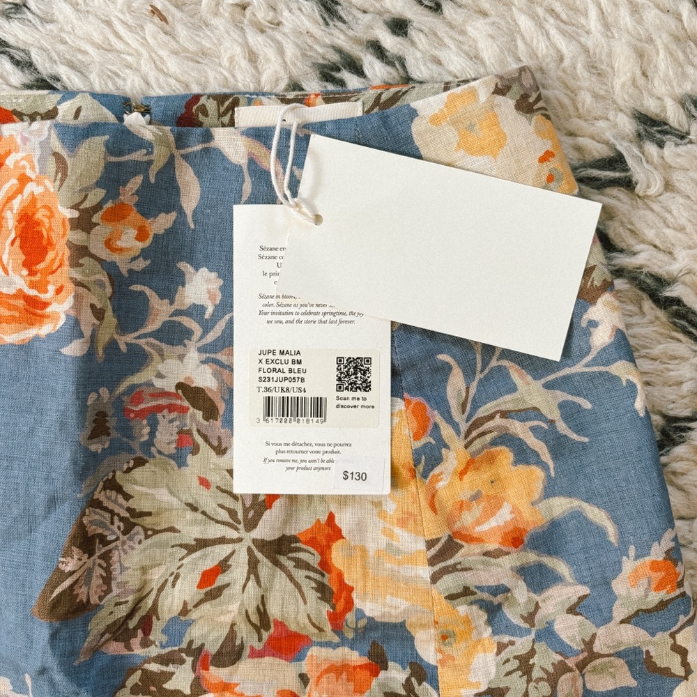 NWT Sezane Malia Slirt - Picture 3 of 4